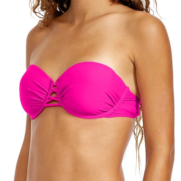 NWT Body Glove push-up Rita top in Flamingo Pink - Picture 1 of 4